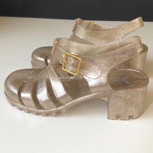 Shiekh gold sparkly shoes